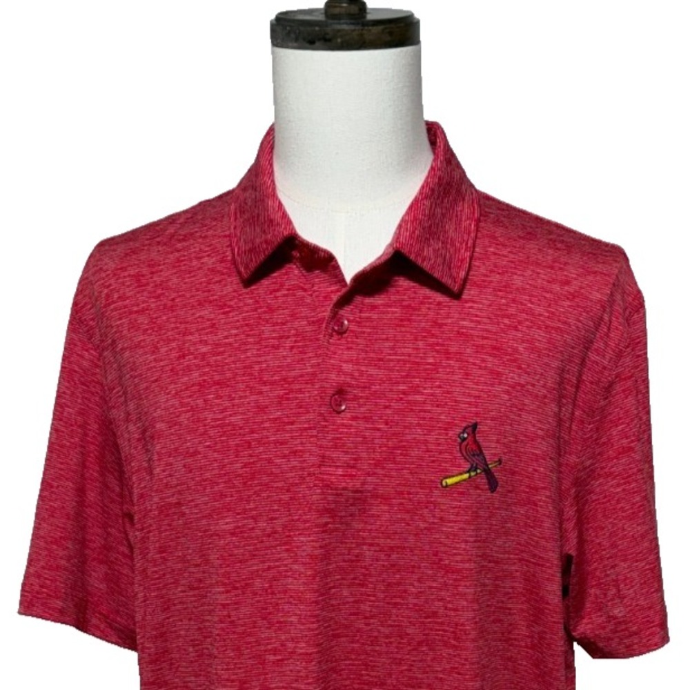 St. Louis Cardinals Vineyard Vines Shirt Mens XL Red Short Sleeve Polo Stretch